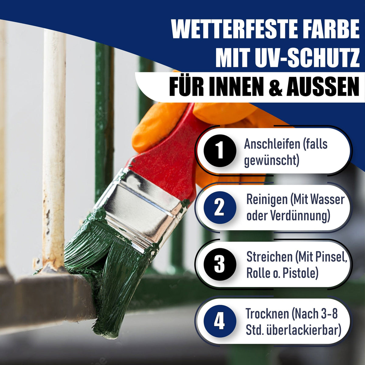 Laque de protection métal Olive brun RAL 6022 avec kit de peinture (X500) - Hamburger Lack-Profi, Image 3