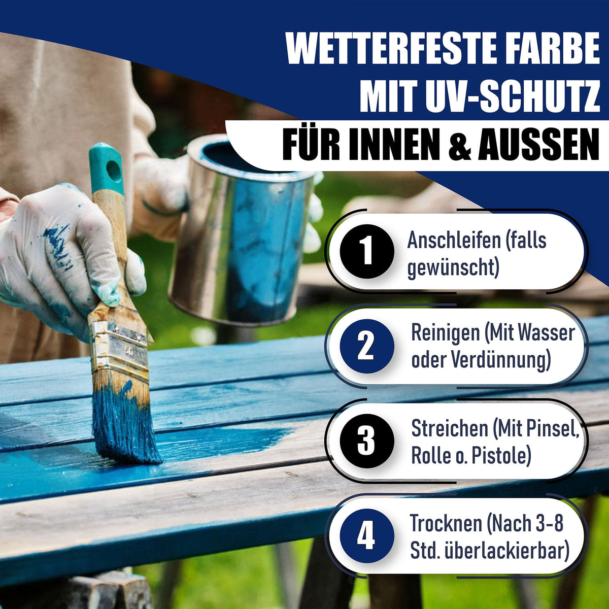 Laque colorée Brun noisette RAL 8011 - Peinture glycéro robuste Hamburger Lack-Profi