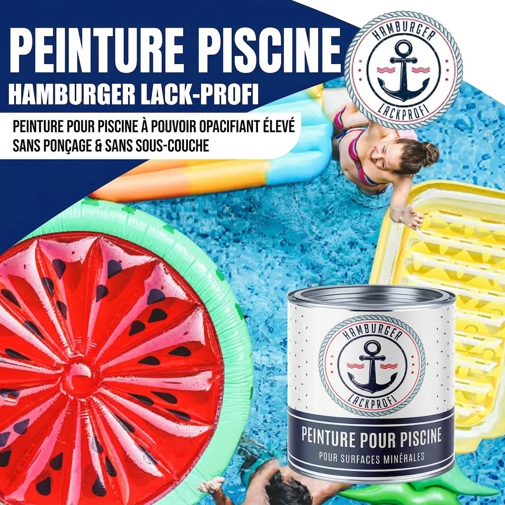 Hamburger Lack-Profi Schwimmbeckenfarbe Graphitgrau RAL 7024 - hochdeckende Poolfarbe - Hamburger Lack-Profi