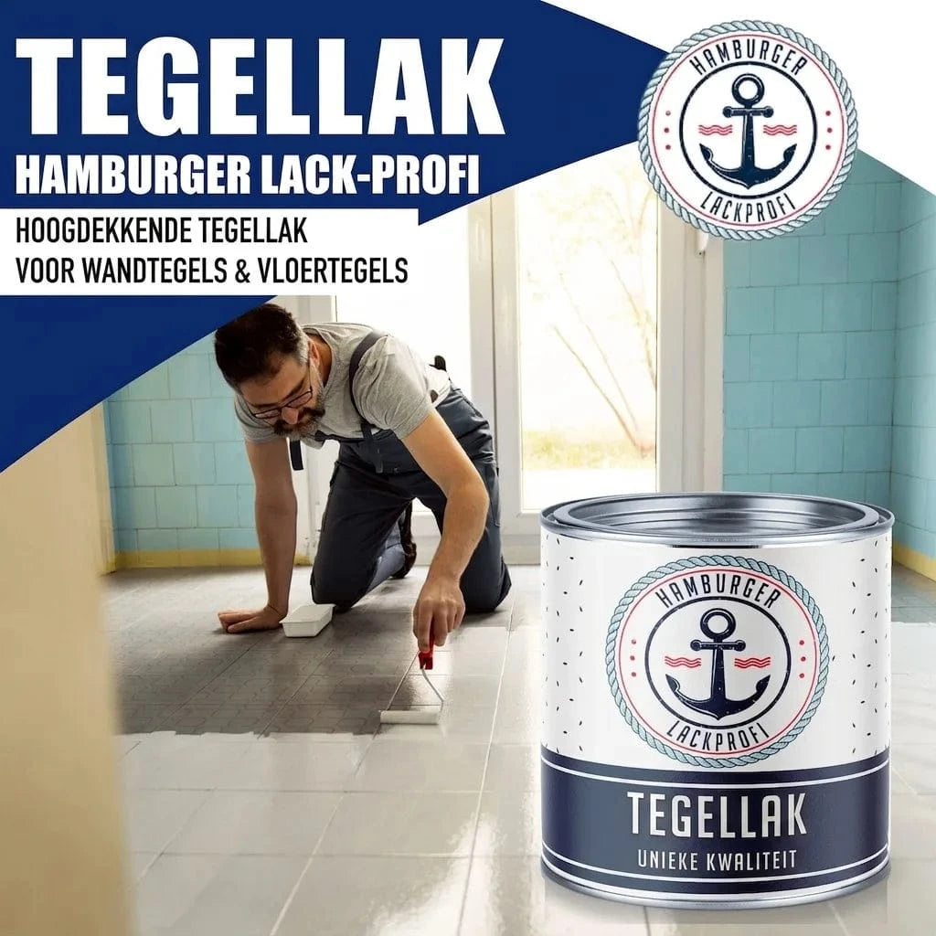 Peinture pour carrelage Noir signalisation RAL 9017 avec kit de peinture (X300) et diluant (1 L) - Offre spéciale -30 % - Hamburger Lack-Profi