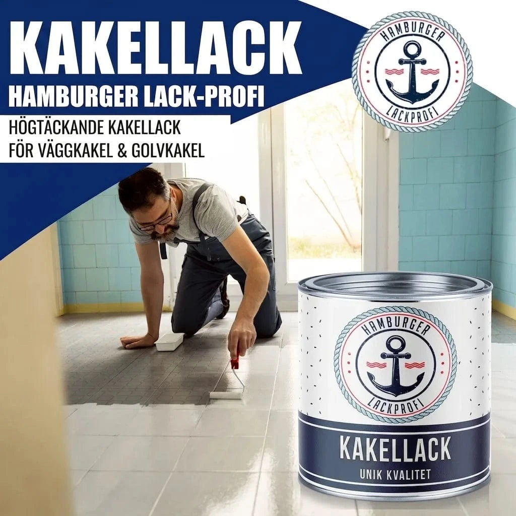 Peinture pour carrelage Noir signalisation RAL 9017 avec kit de peinture (X300) et diluant (1 L) - Offre spéciale -30 % - Hamburger Lack-Profi