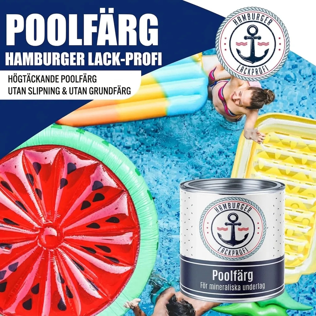 Hamburger Lack-Profi Schwimmbeckenfarbe Nachtblau RAL 5022 - hochdeckende Poolfarbe - Hamburger Lack-Profi