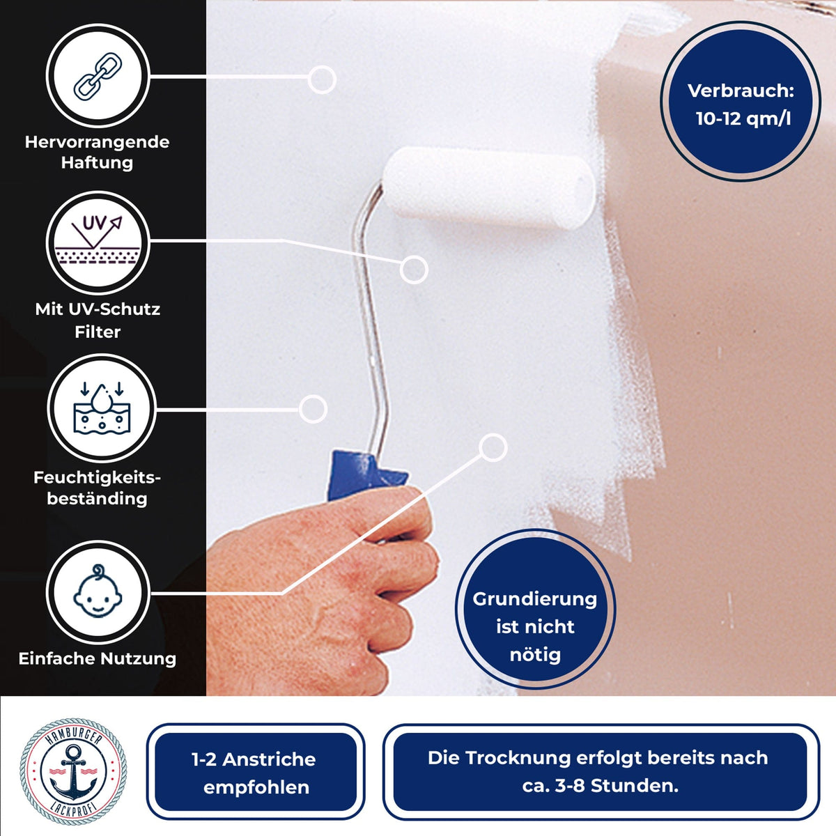 Hamburger Lack-Profi Badewannenlack Hamburger Lack-Profi 2K Badewannenlack Schwefelgelb RAL 1016 - Glänzend / Seidenmatt / Matt
