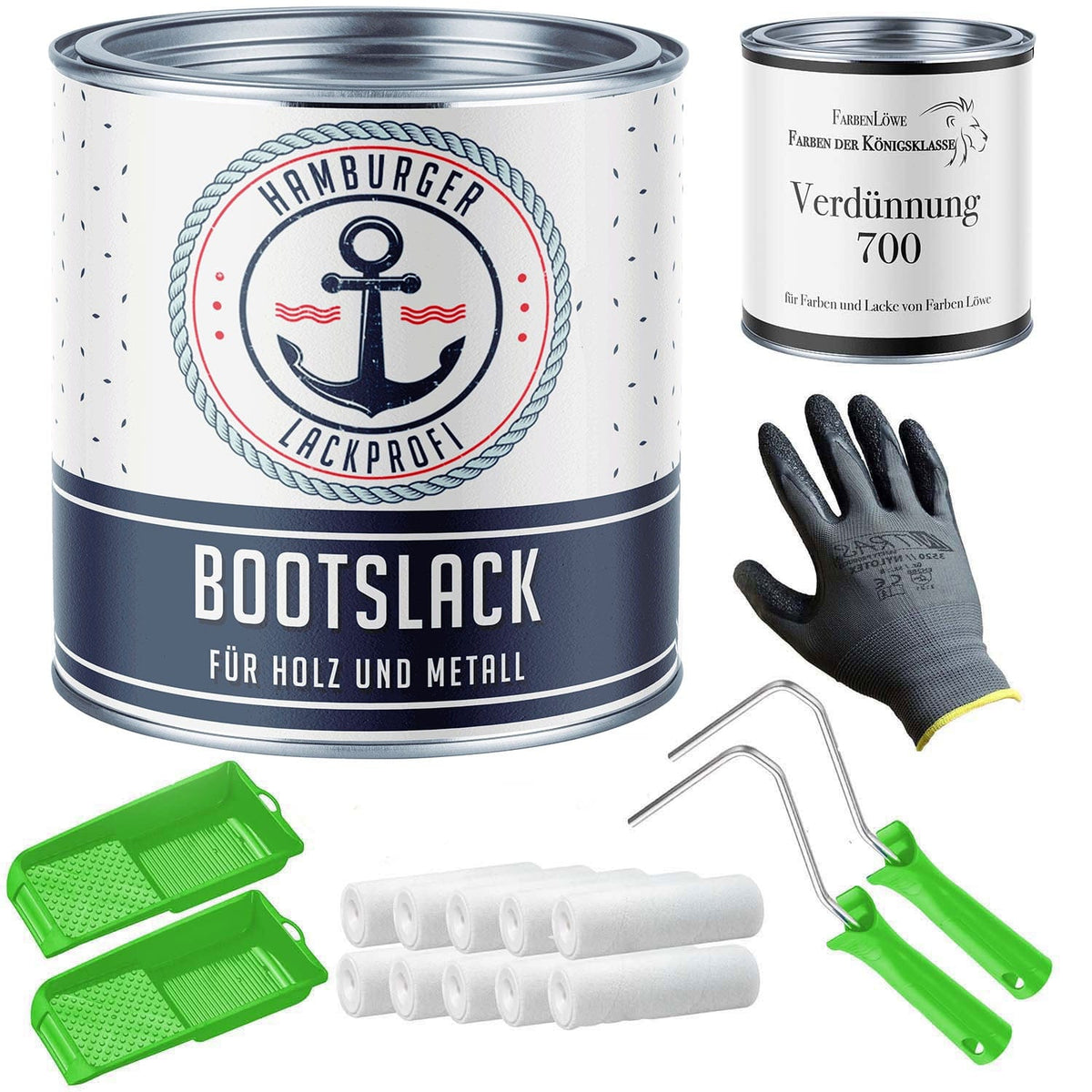 Laque marine Brun vert RAL 8000 avec kit de peinture (X300) - Hamburger Lack-Profi
