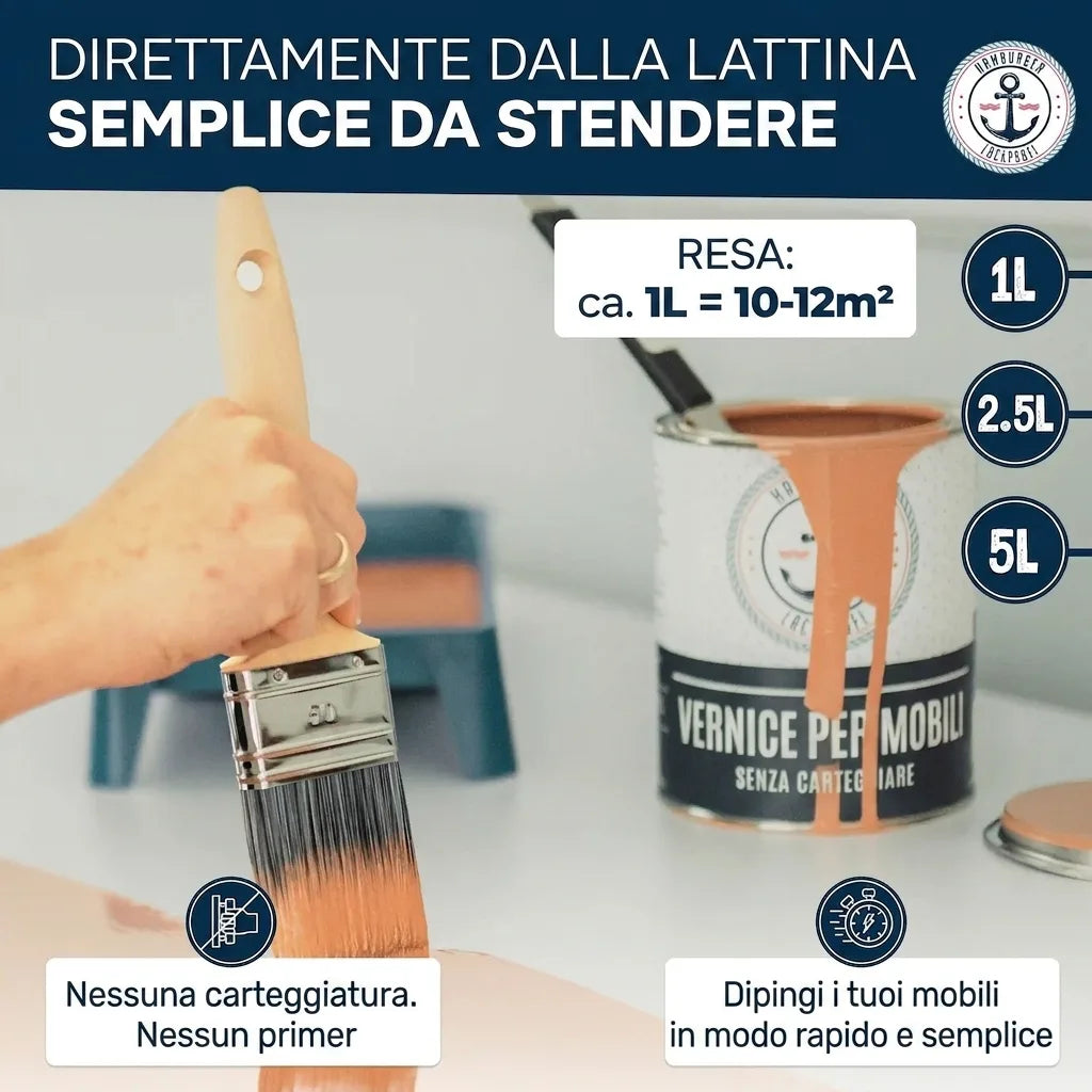 Peinture Meuble sans Ponçage RAL 8003 Brun argile - Laque pour Meubles Hamburger Lack-Profi