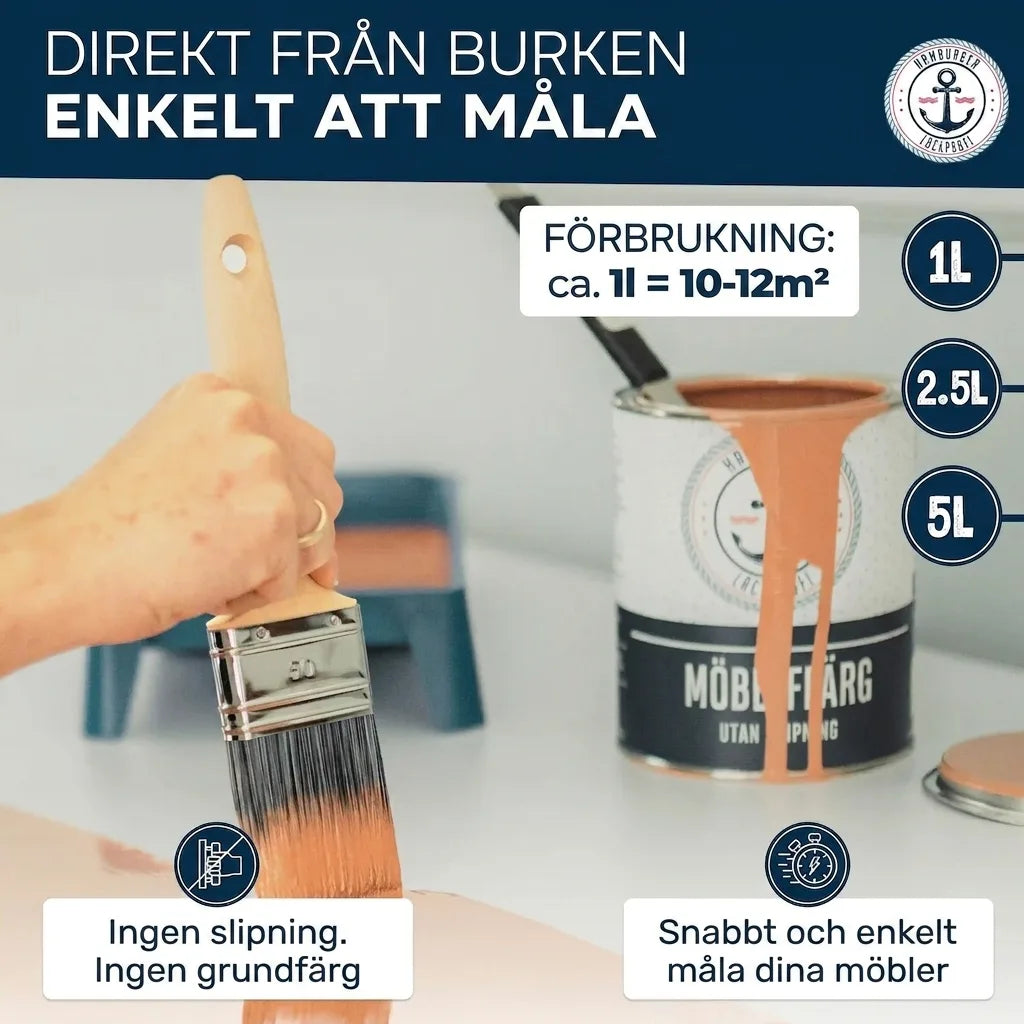 Möbelfarbe ohne Schleifen RAL 7013 Braungrau - Möbellack Hamburger Lack-Profi - Hamburger Lack-Profi