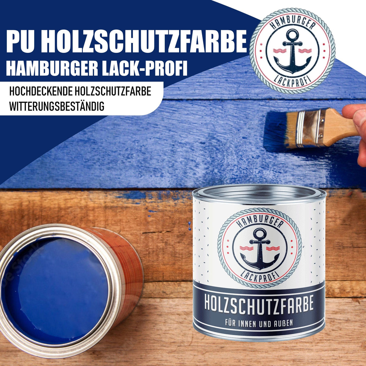 Peinture polyuréthane bois RAL 8000 Brun vert - Peinture de protection contre les intempéries - Hamburger Lack-Profi