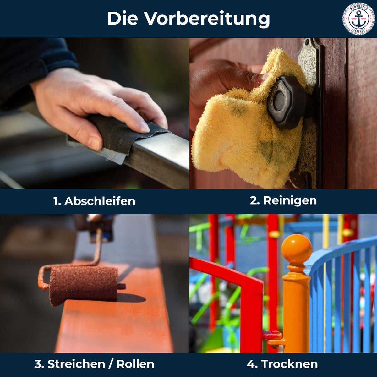 3 en 1 Gris ciment RAL 7033 - Antirouille - Peinture métal extérieur - Hamburger Lack-Profi