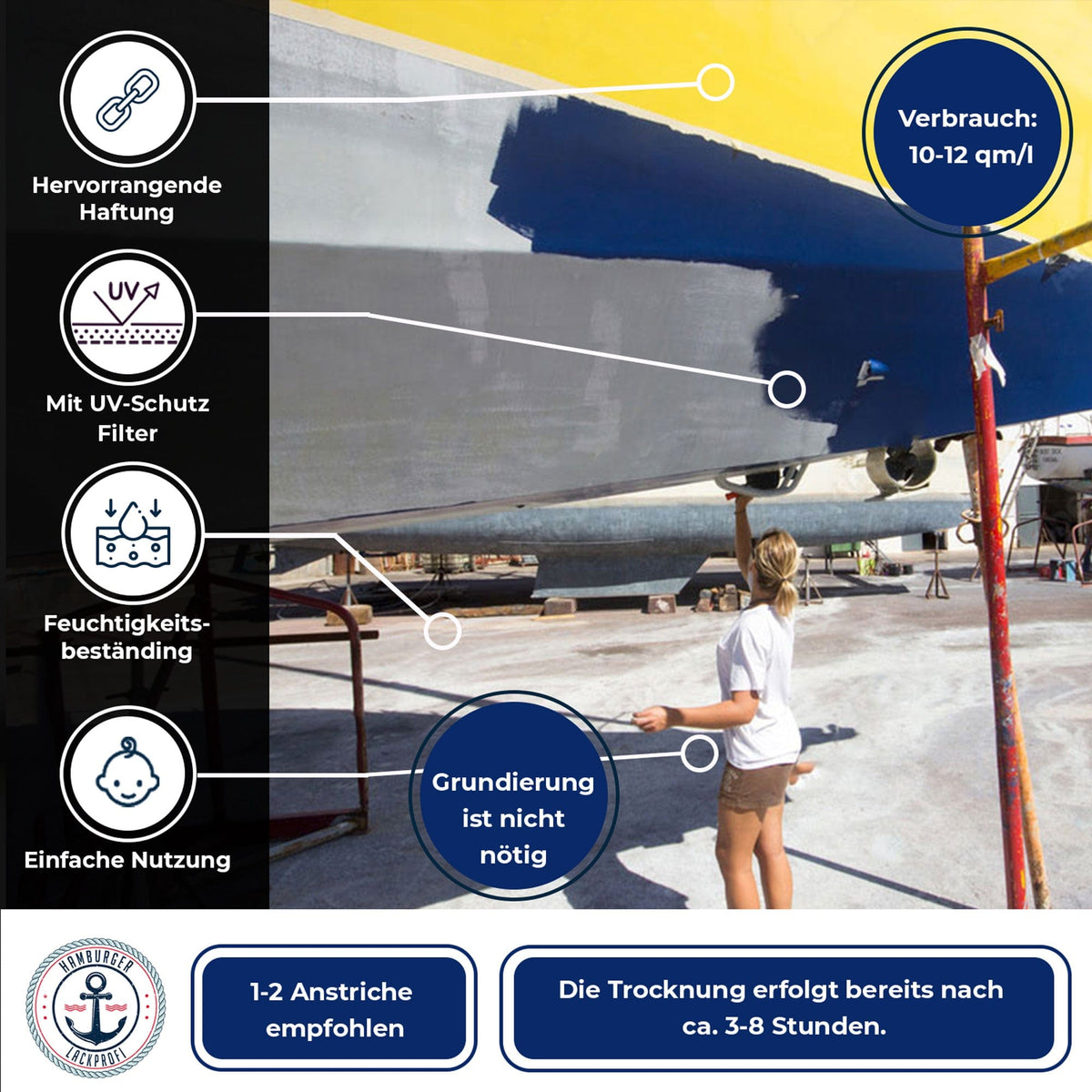 Vernis marin Vert blanc RAL 6019 Hamburger Lack-Profi