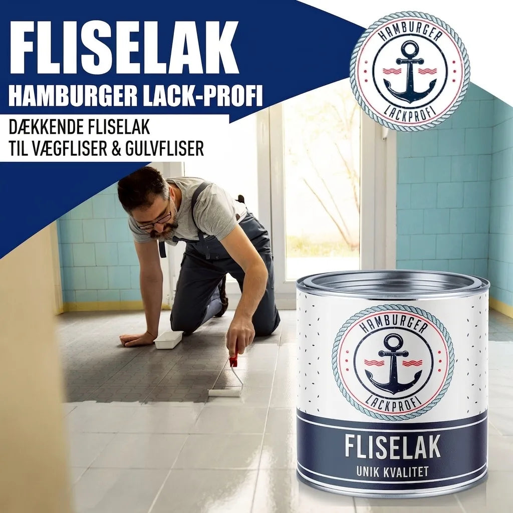 Hamburger Lack-Profi Fliesenlack Weinrot RAL 3005- hochdeckende Fliesenfarbe Rot - Hamburger Lack-Profi