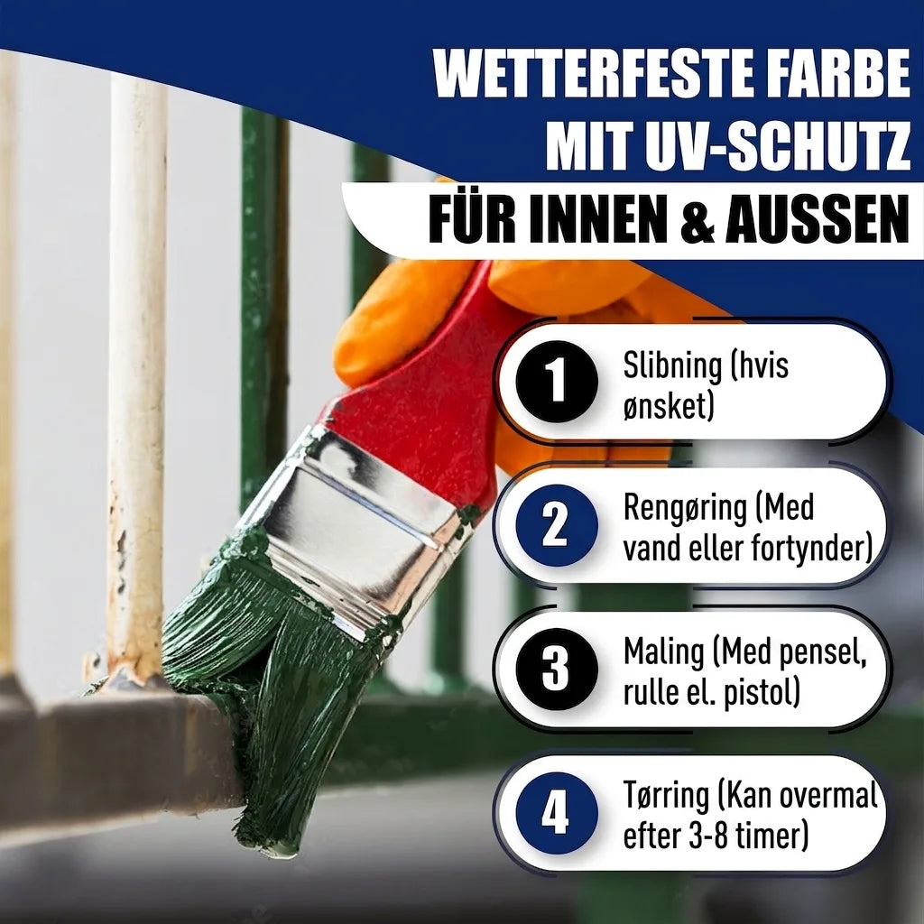 Hamburger Lack-Profi Metallschutzlack Lehmbraun RAL 8003 - abriebbeständig & schlagfest - Hamburger Lack-Profi