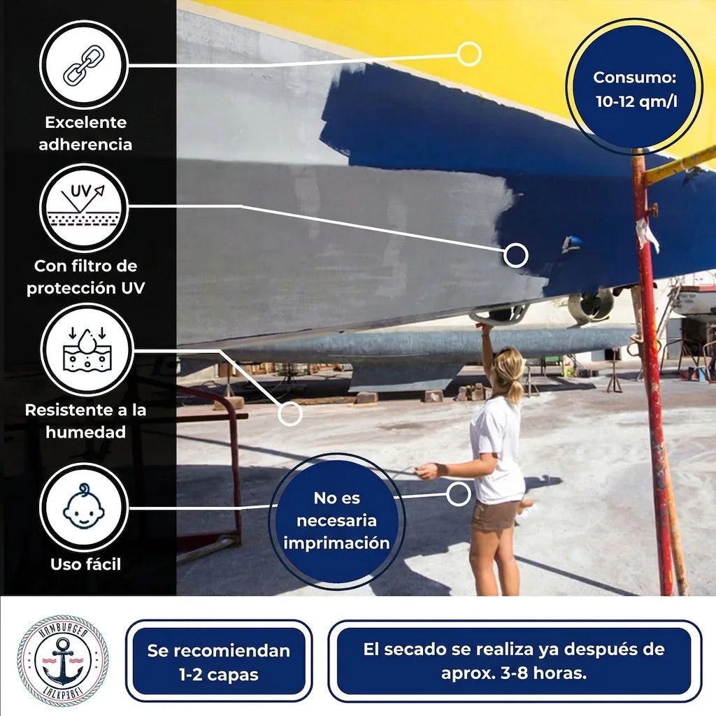 Laque marine Télégris 2 RAL 7046 Hamburger Lack-Profi