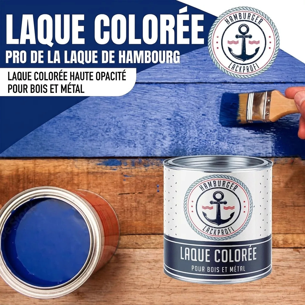 Hamburger Lack-Profi Buntlack Azurblau RAL 5009 - Robuster Kunstharzlack - Hamburger Lack-Profi