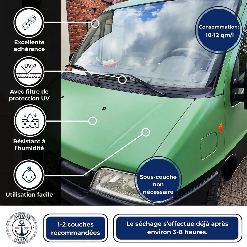 Hamburger Lack-Profi 2K Autolack Verkehrsweiß RAL 9016 - hochdeckend & rostschützend - Hamburger Lack-Profi