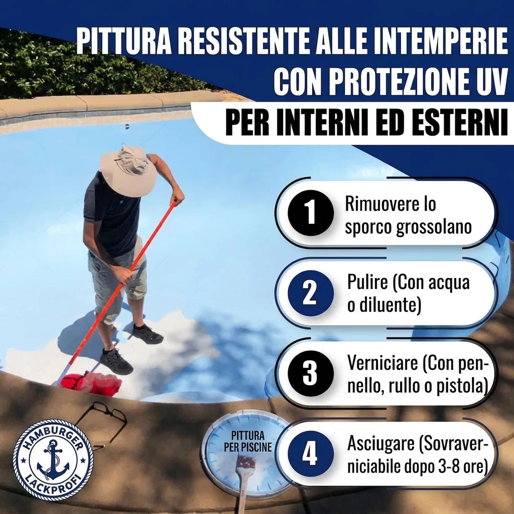 Peinture Piscine Jaune genêt RAL 1032 - Peinture Piscine Haute Opacité - Hamburger Lack-Profi