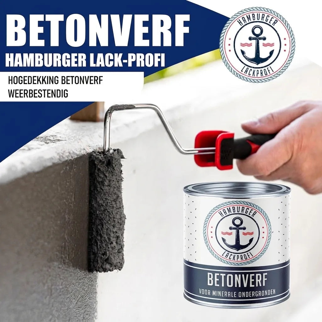 Hamburger Lack-Profi Betonfarbe Flaschengrün RAL 6007 - hochdeckende Fassadenfarbe - Hamburger Lack-Profi