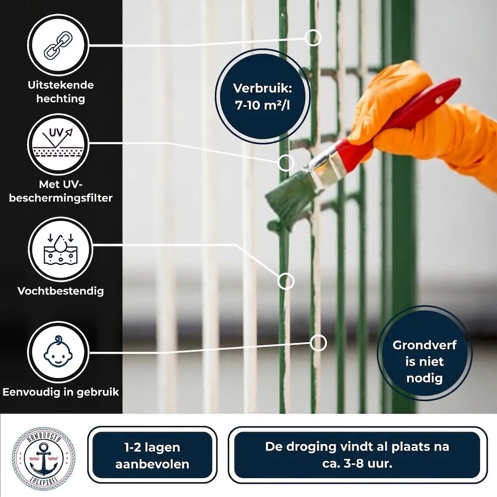 3 en 1 Jaune pastel RAL 1034 - Antirouille - Peinture métal extérieur - Hamburger Lack-Profi