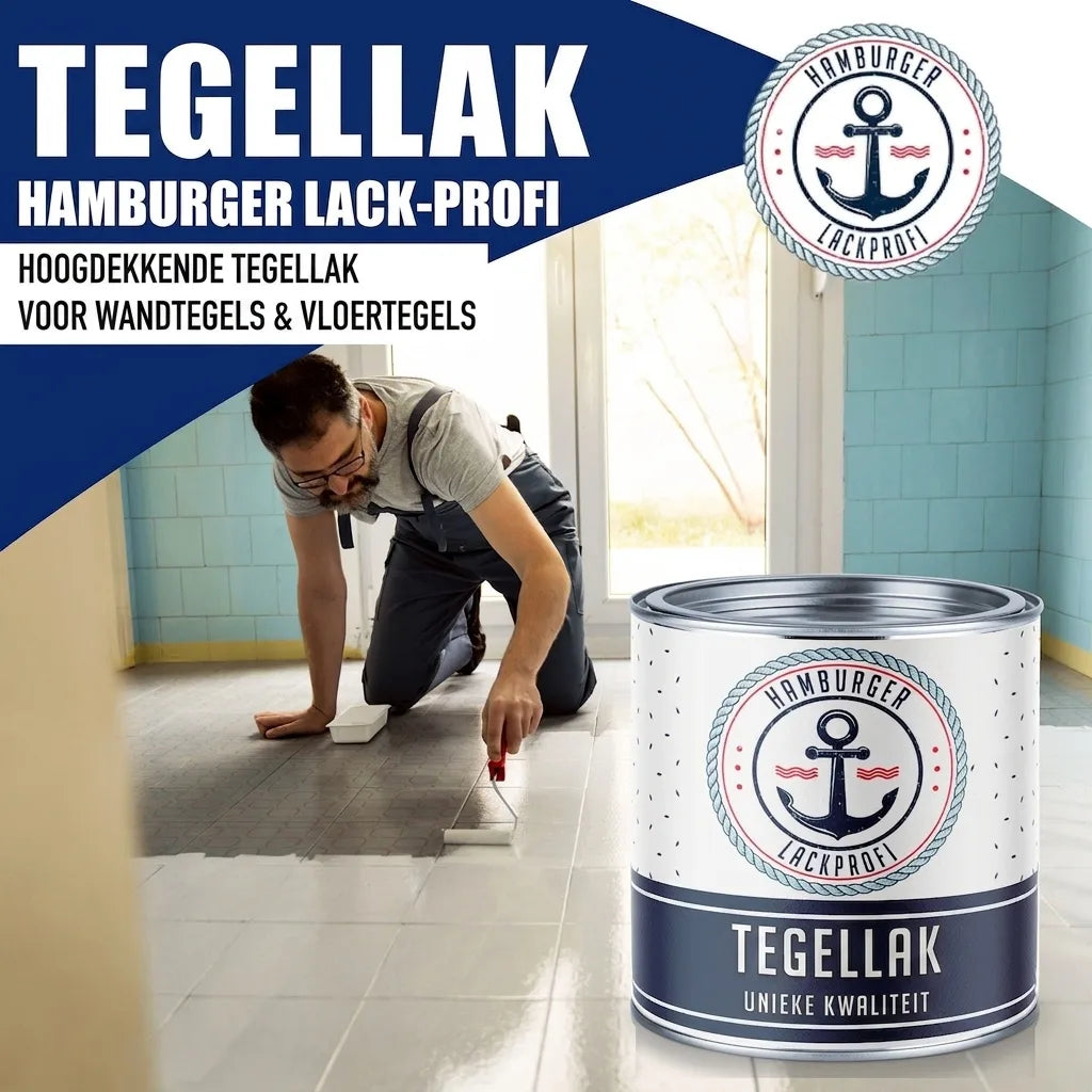 Hamburger Lack-Profi Fliesenlack Weinrot RAL 3005- hochdeckende Fliesenfarbe Rot - Hamburger Lack-Profi