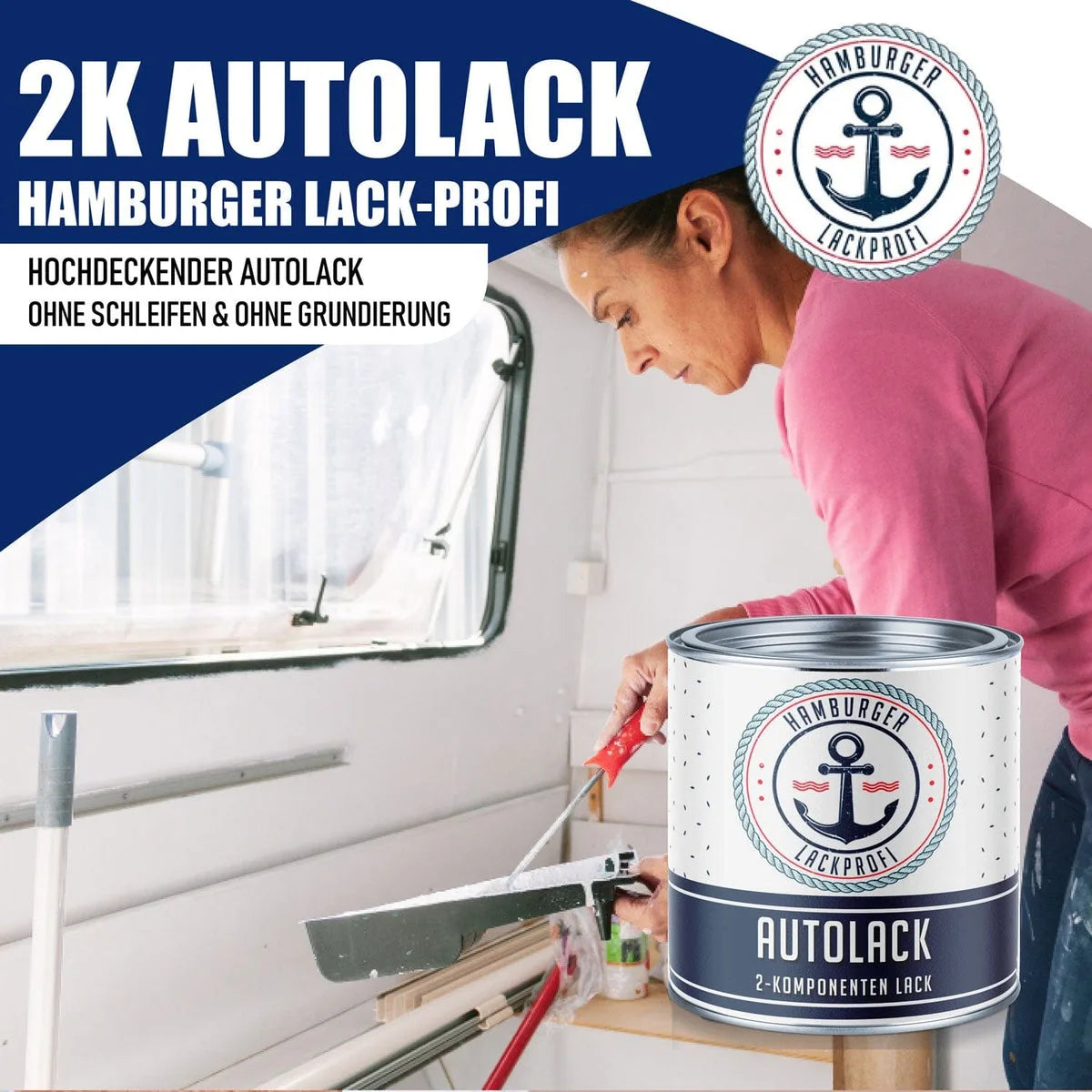 Peinture voiture 2K Vieux rose RAL 3014 - Haute couvrance & anti-rouille - Hamburger Lack-Profi