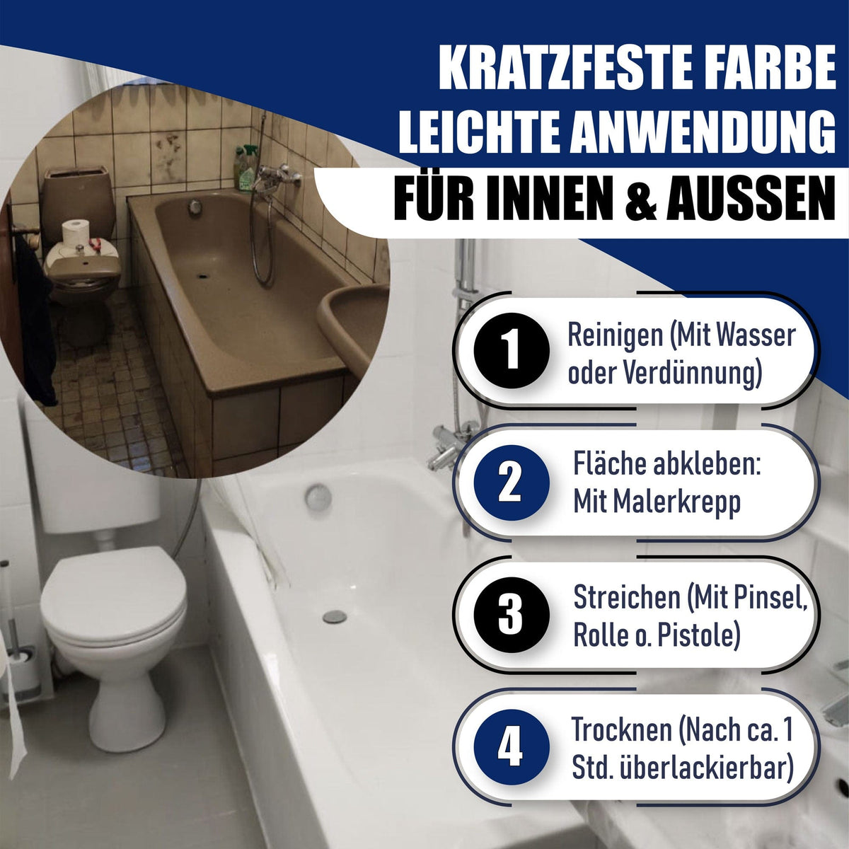 Hamburger Lack-Profi Badewannenlack Hamburger Lack-Profi 2K Badewannenlack Rotbraun RAL 8012 - Glänzend / Seidenmatt / Matt