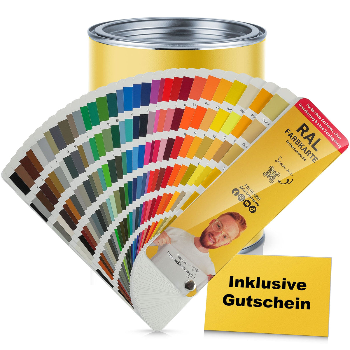 Hamburger Lack-Profi Farben Löwe RAL Farbfächer mit Bonusgutschein - Farbmuster - Farbkarten