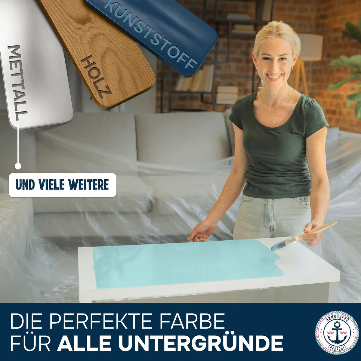 Möbelfarbe ohne Schleifen RAL 4006 Verkehrspurpur - Möbellack Hamburger Lack-Profi - Hamburger Lack-Profi