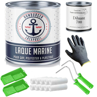 Laque marine Gris souris RAL 7005 avec kit de peinture (X300) - Hamburger Lack-Profi