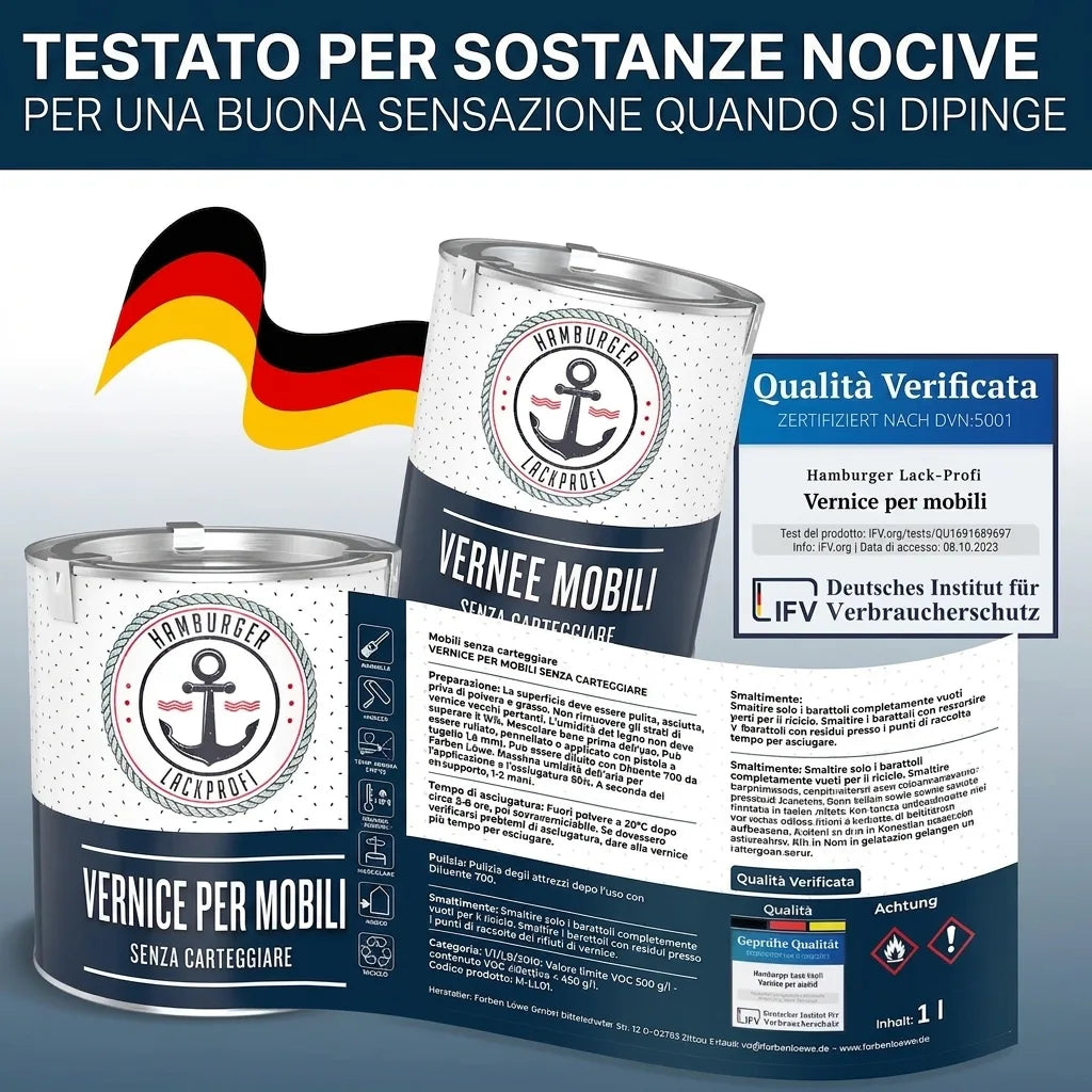 Möbelfarbe ohne Schleifen RAL 1015 Hellelfenbein - Möbellack Hamburger Lack-Profi - Hamburger Lack-Profi