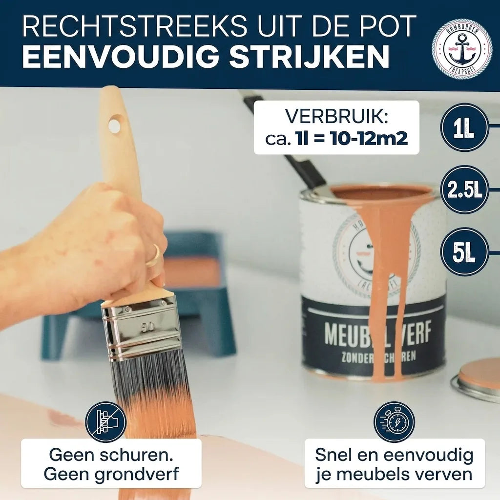 Möbelfarbe ohne Schleifen RAL 6008 Braungrün - Möbellack Hamburger Lack-Profi - Hamburger Lack-Profi